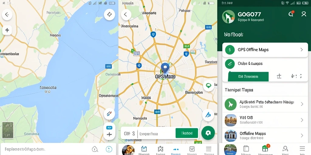Antarmuka aplikasi GOGO77 menampilkan peta offline yang jelas dan mudah dinavigasi.