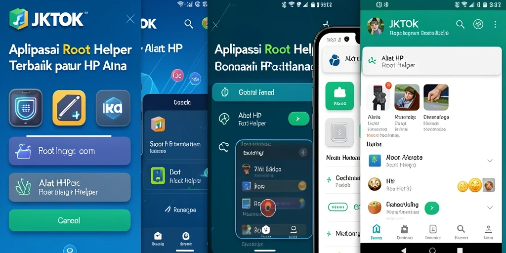 Tampilan antarmuka JKTOK yang sederhana dan fungsional untuk Root Helper.