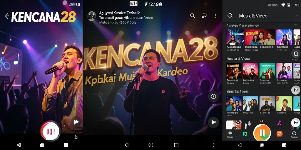 Screenshot antarmuka KENCANA28 saat sesi Karaoke berlangsung.