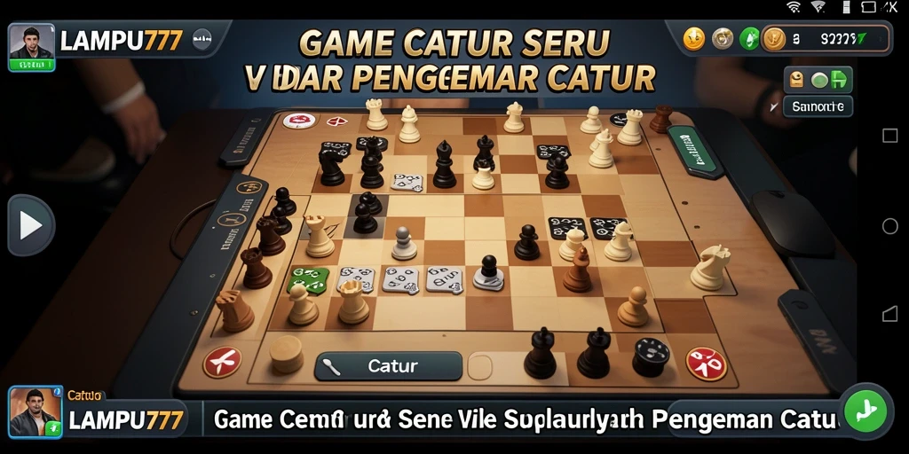 Antarmuka LAMPU777 yang menarik dan fungsional saat bermain Catur.
