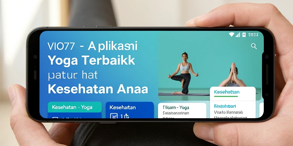 Antarmuka VIO77 dengan fitur latihan Yoga yang mudah digunakan.